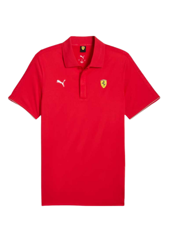 Ferrari polo da uomo Race Cloudspun rossa-2