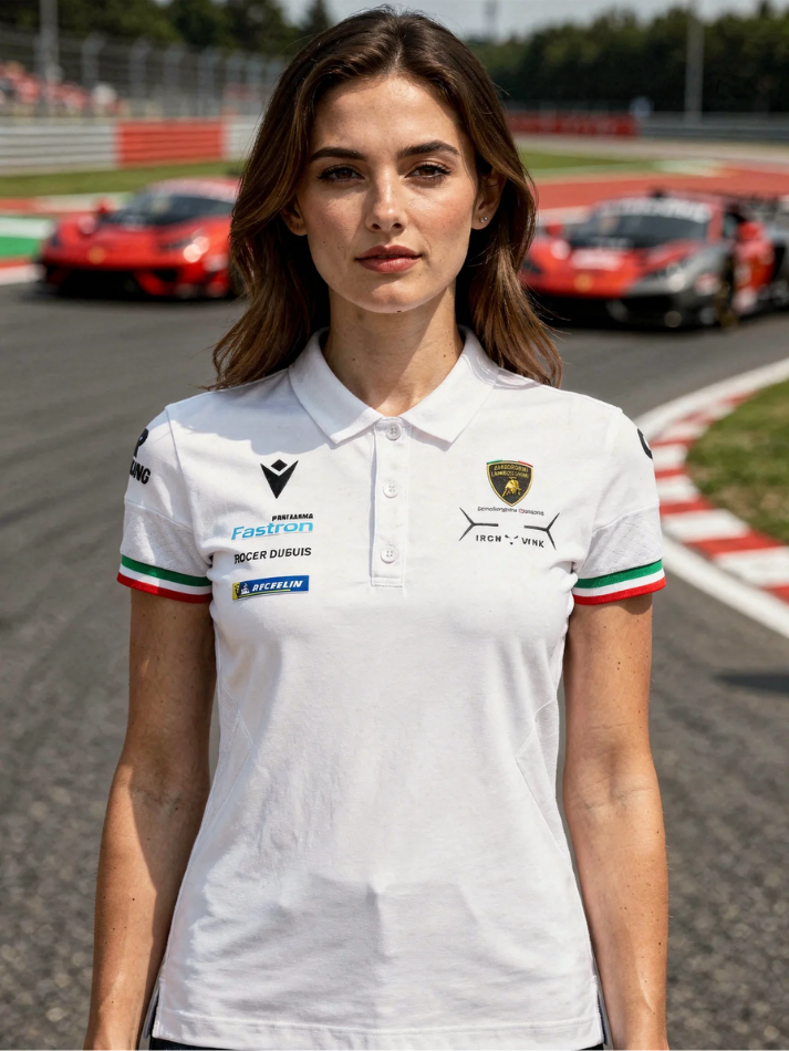 Polo Donna Automobili Lamborghini Squadra Corse LMDH 2024/25 Bianca