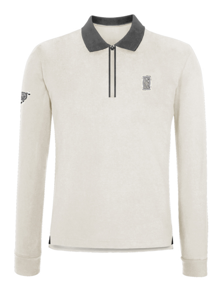 Maserati Polo manica lunga da uomo sleeve white