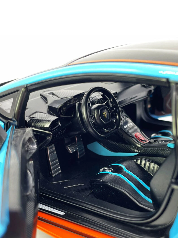 Modellino auto 1:18 LAMBORGHINI HURACAN STO  blue exclusive model-11