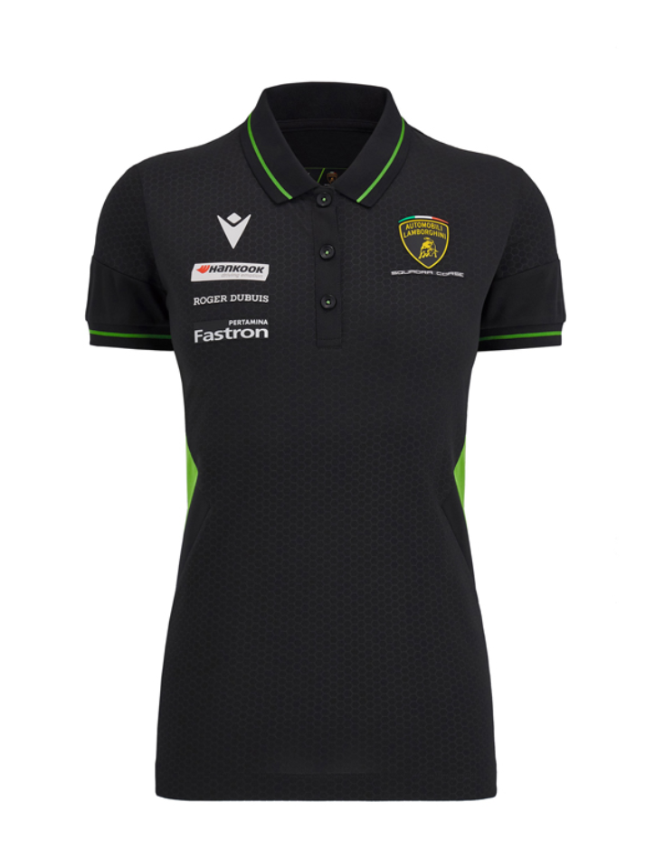 Polo Donna Automobili Lamborghini Squadra Corse 2024/25 Nero/Verde