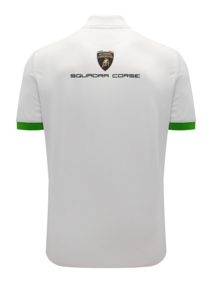 Polo Uomo Lamborghini Squadra Corse Super Trofeo 2026/27 Bianco/Verde-6