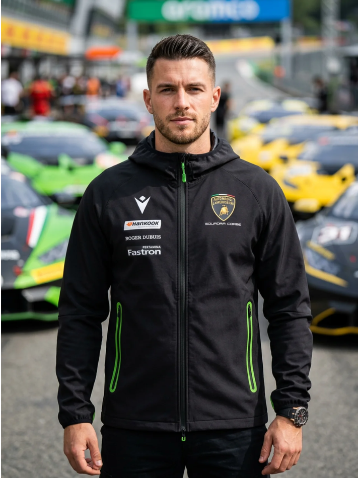 Giacca a Vento Automobili Lamborghini Squadra Corse 2024/25 Nero/Verde-1