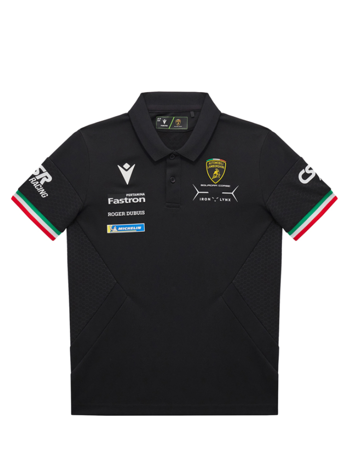 Polo Bambino Automobili Lamborghini Squadra Corse LMDH 2024/25 Nero-2