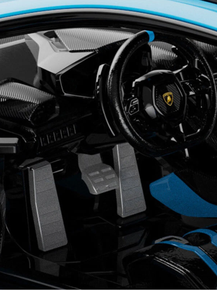 Modellino auto 1:18 LAMBORGHINI HURACAN STO  blue exclusive model-12