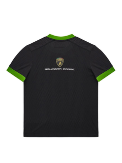 Maglietta Bambino Automobili Lamborghini Squadra Corse 2024/25 Nero/Verde-3