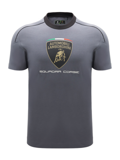 Maglietta Uomo Lamborghini Squadra Corse SPORTSWEAR 2026/27 Grigio-2