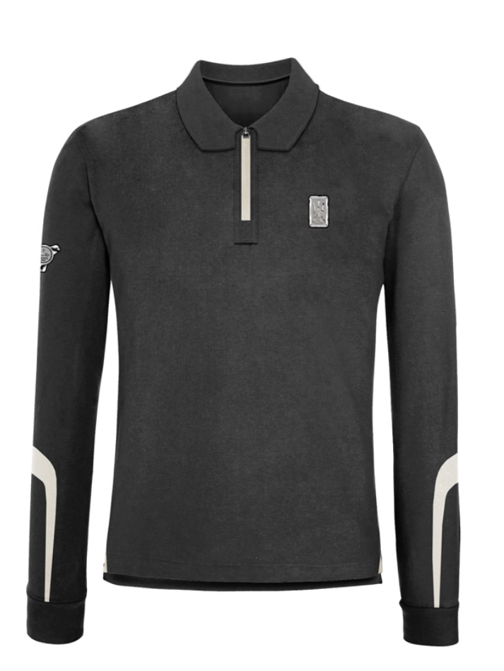 Maserati Polo manica lunga da uomo sleeve gray-2