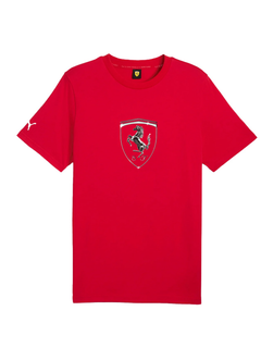 Ferrari t-shirt Race uomo rossa con scudetto argentato-2
