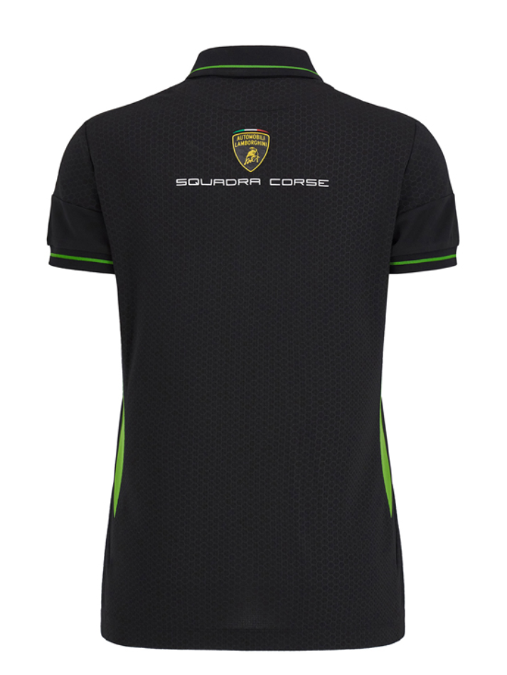 Polo Donna Automobili Lamborghini Squadra Corse 2024/25 Nero/Verde-3