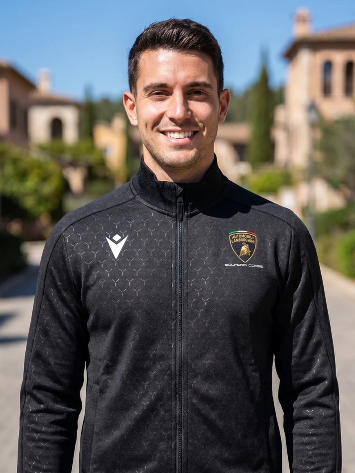 Felpa Zip Uomo Automobili Lamborghini SC63 2026/27 Nera-1