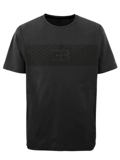 Bugatti T-shirt uomo Nera con logo in rilievo-2