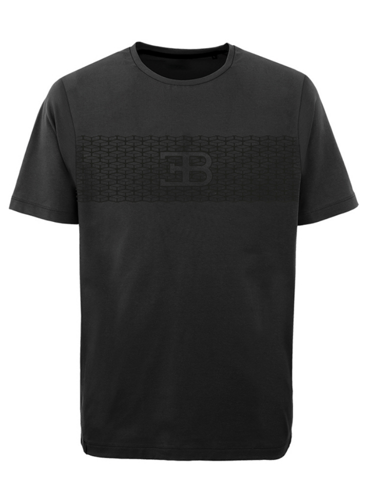 Bugatti T-shirt uomo Nera con logo in rilievo-2