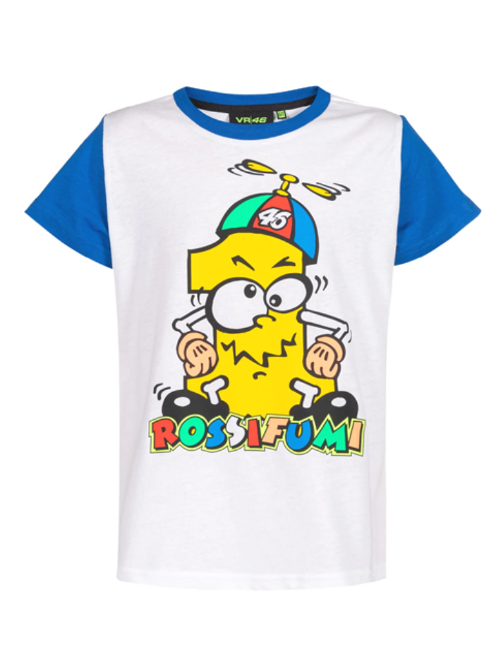 T-shirt Valentino Rossi VR46 Heritage Bianca Bambino “Rossifumo”