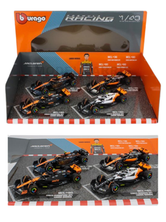 Box da 4 Modellini auto Burago 1:43 McLAREN - F1 MCL60/MCL38-1