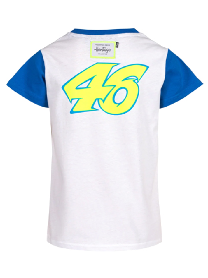 T-shirt Valentino Rossi VR46 Heritage Bianca Bambino “Rossifumo”-3