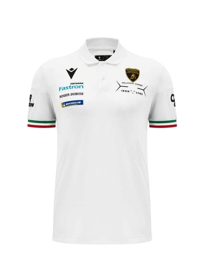 Polo Bambino Automobili Lamborghini Squadra Corse LMDH 2024/25 Bianca