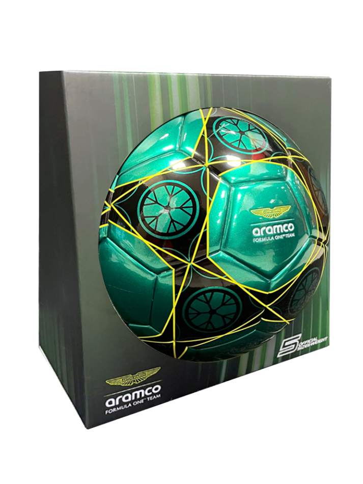 Pallone da calcio Aston Martin Aramco F1 Team Soccer Ball misura #5 green/black-6