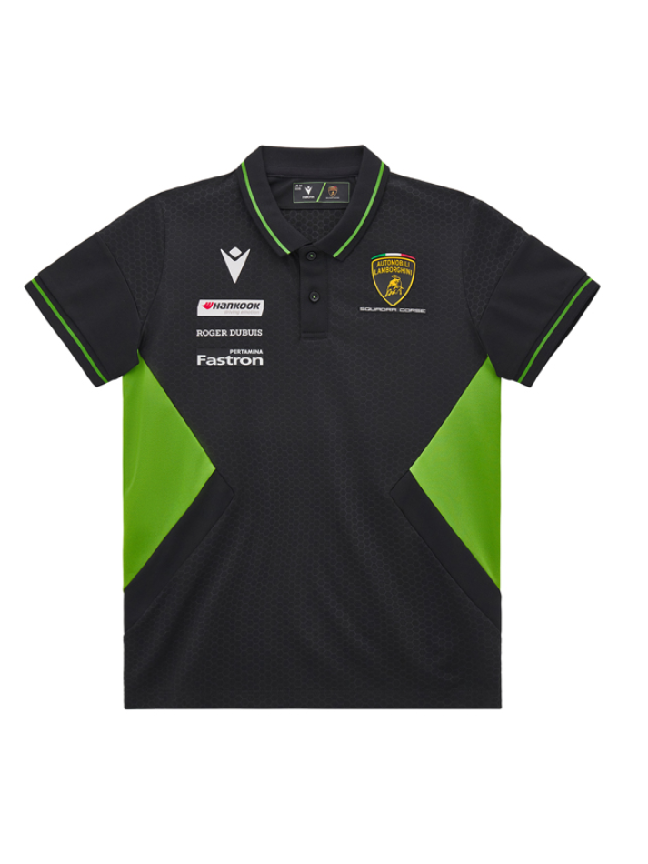 Polo Bambino Automobili Lamborghini Squadra Corse 2024/25 Nero/Verde