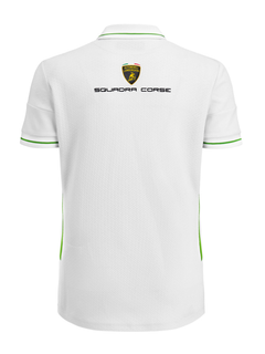 Polo Donna Automobili Lamborghini Squadra Corse 2024/25 Bianco/Verde-3