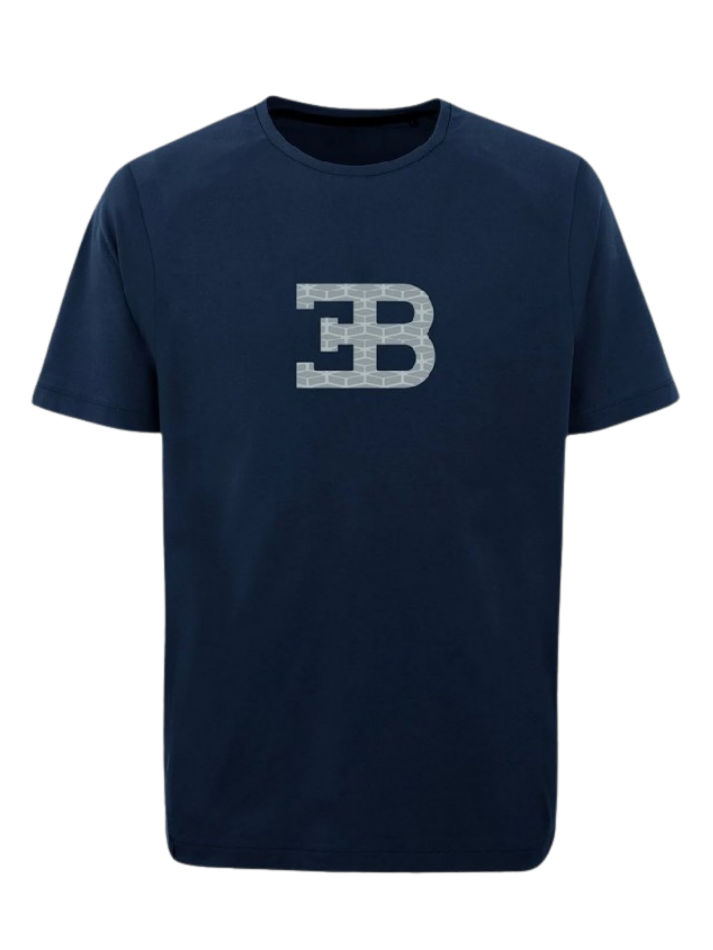 Bugatti T-shirt uomo Blu con logo EB-2