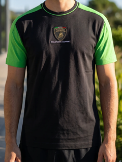 Maglietta Uomo Lamborghini Squadra Corse SPORTSWEAR 2026/27 Nero/Verde-1