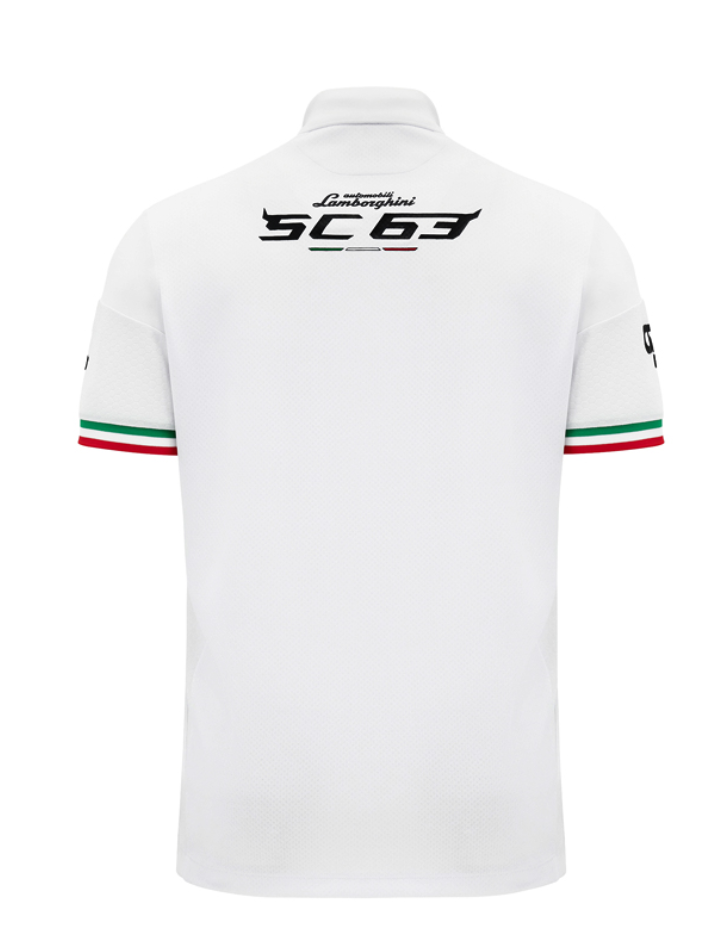 Polo Bambino Automobili Lamborghini Squadra Corse LMDH 2024/25 Bianca-3