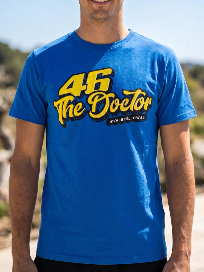 T-shirt da uomo Valentino Rossi Vr46 bluette-1