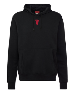 Felpa con cappuccio da uomo Alfa Romeo Rossa/Nera con logo-2