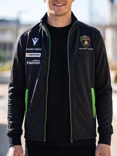 Felpa Zip Uomo Lamborghini Squadra Corse Super Trofeo 2026/27 Nero/Verde-1