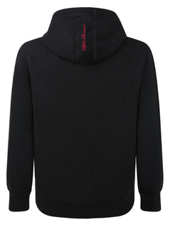 Felpa con cappuccio da uomo Alfa Romeo Rossa/Nera con logo-3