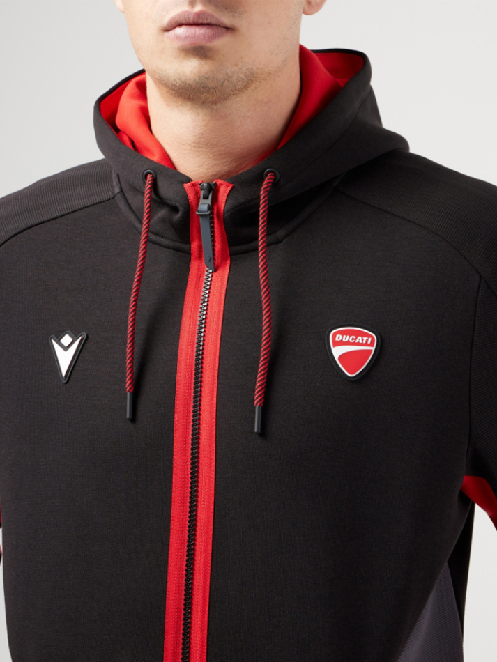 Ducati – Felpa Uomo Nero/Rosso-3
