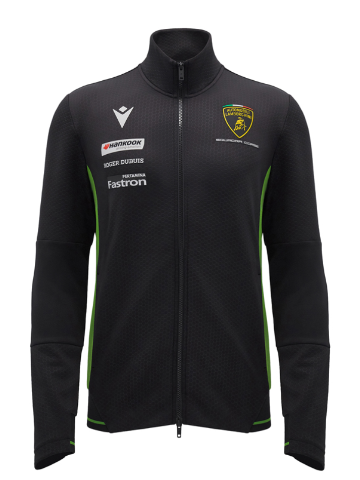 Felpa Full Zip Automobili Lamborghini Squadra Corse 2024/25 Nero/Verde-2