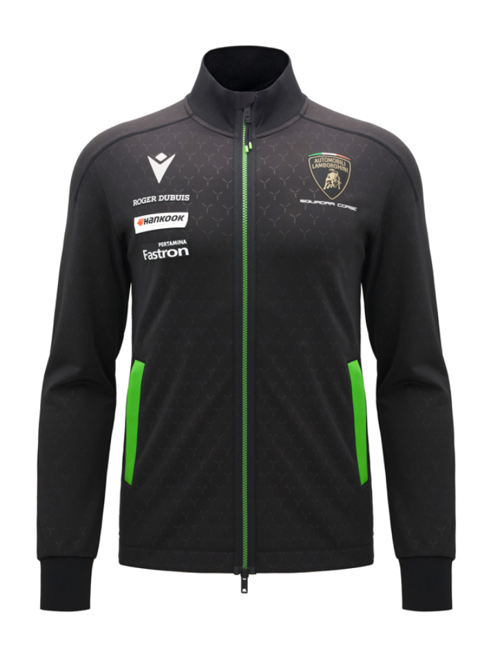 Felpa Zip Uomo Lamborghini Squadra Corse Super Trofeo 2026/27 Nero/Verde-2