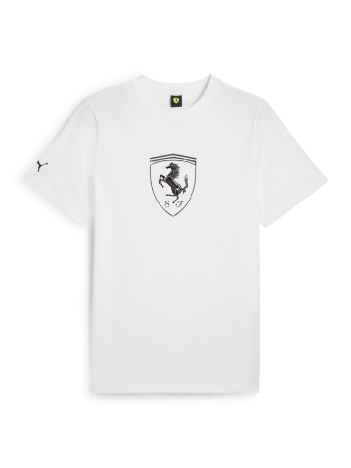 Ferrari t-shirt Race uomo bianca con scudetto nero-2
