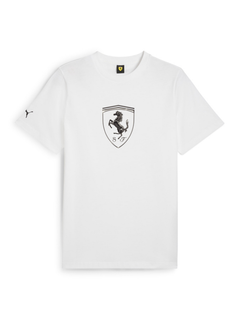 Ferrari t-shirt Race uomo bianca con scudetto nero-2
