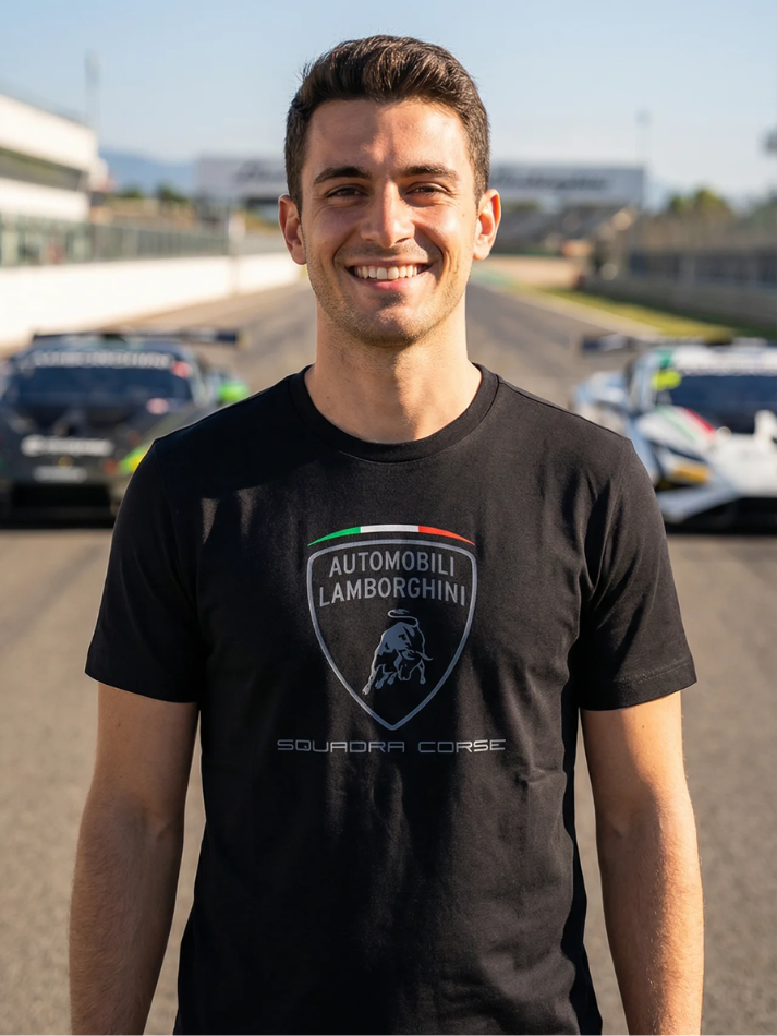 T-shirt Automobili Lamborghini Squadra Corse SPORTSWEAR Nero-1