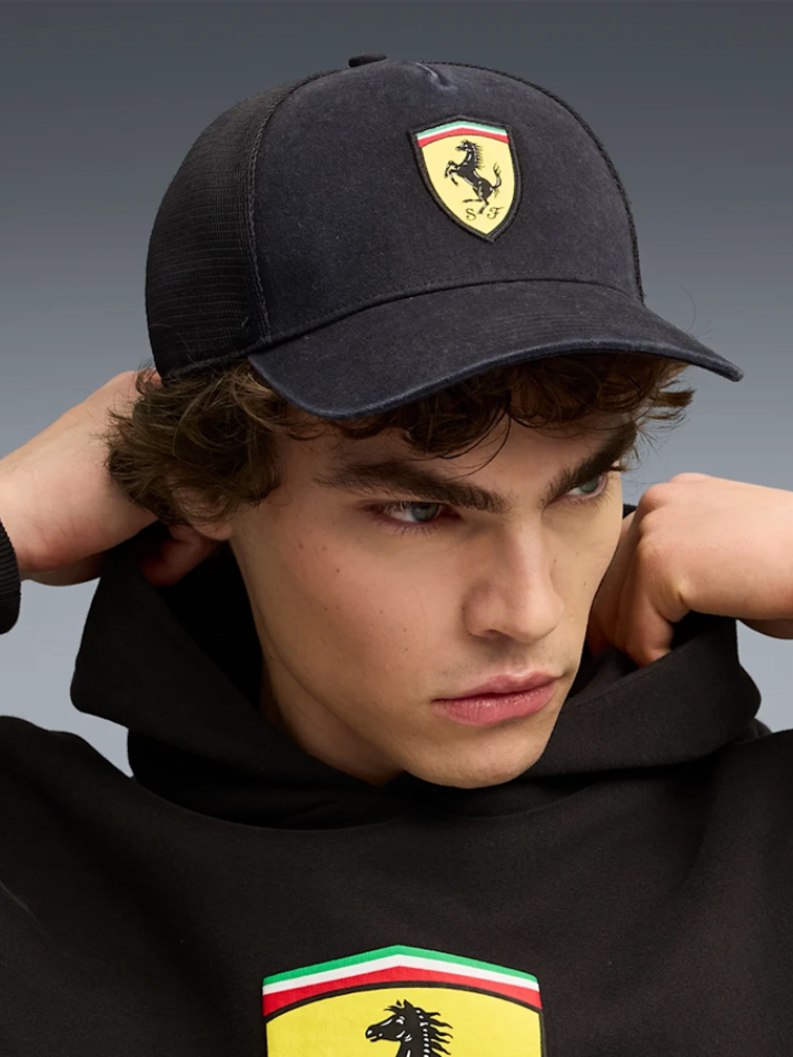 Ferrari Trucker Cappello Uomo Nero-2