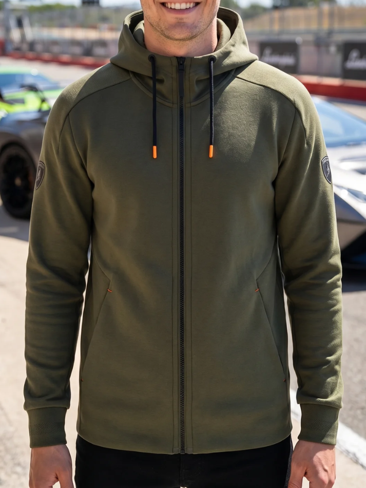 Automobili Lamborghini Rhodos Felpa Full Zip ACTIVEWEAR 2024/25 Verde-1