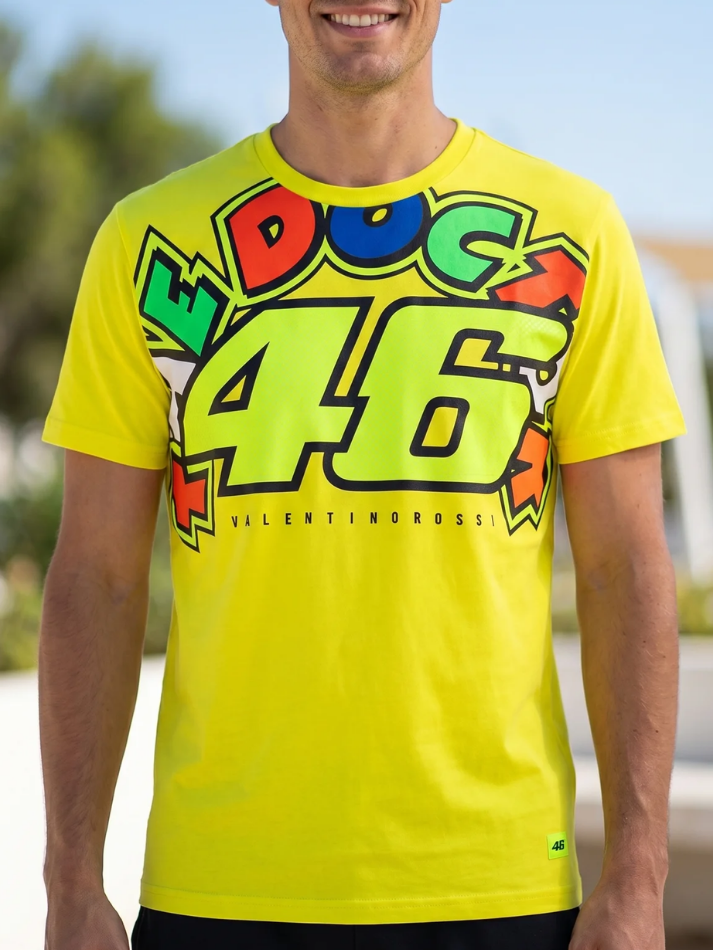 T-shirt da uomo Valentino Rossi Vr46 Yellow The Doctor