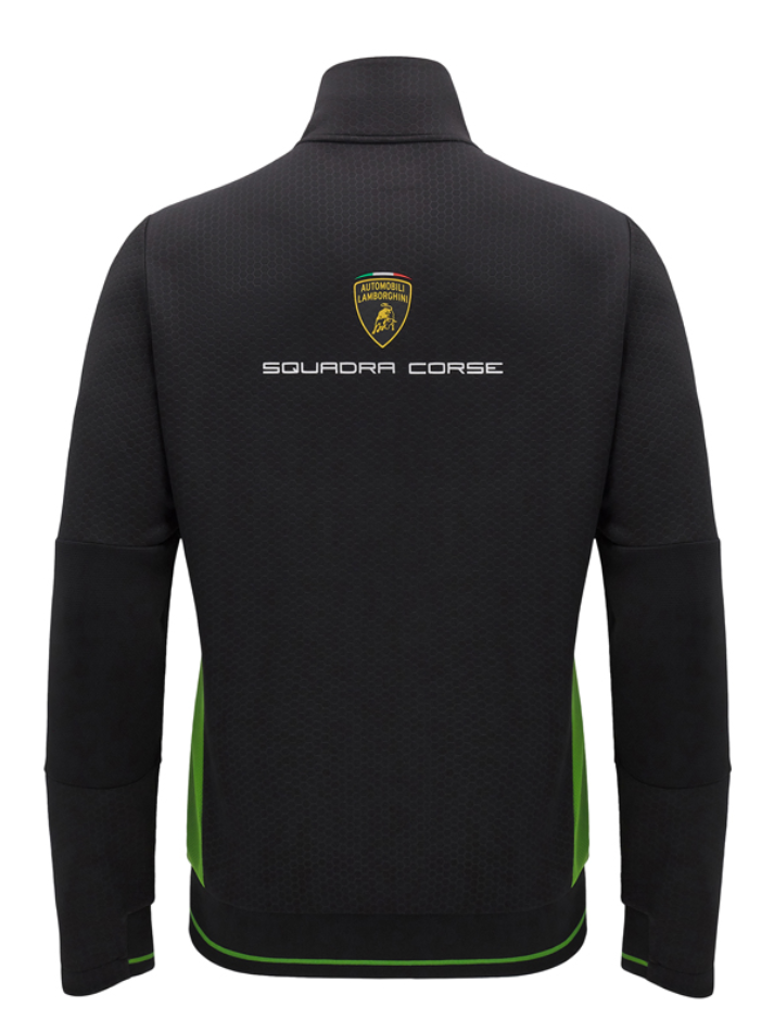 Felpa Full Zip Automobili Lamborghini Squadra Corse 2024/25 Nero/Verde-3