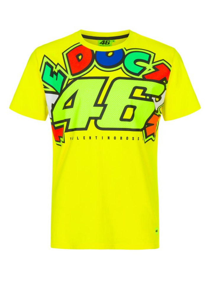 T-shirt da uomo Valentino Rossi Vr46 Yellow The Doctor