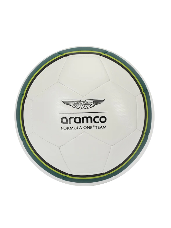 Pallone da calcio Aston Martin Aramco F1 Team Soccer Ball misura #5 Bianco-2