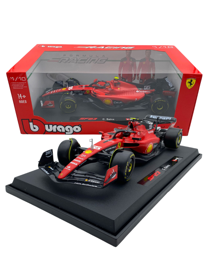 Modellino auto Burago in scala 1:18 FERRARI - F1 SF-23 2023 #55 SAINZ-1