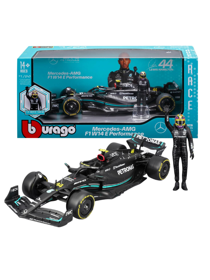 Modellino auto Burago in scala 1:24 MERCEDES AMG - F1 W14 DRIVER-1