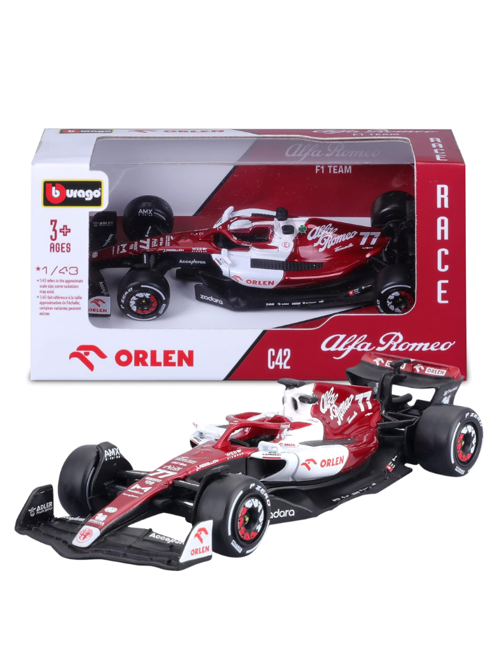 Modellino auto Burago in scala 1:43 ALFA ROMEO - F1 C42  #77 BOTTAS   "Racing" SEASON 2022