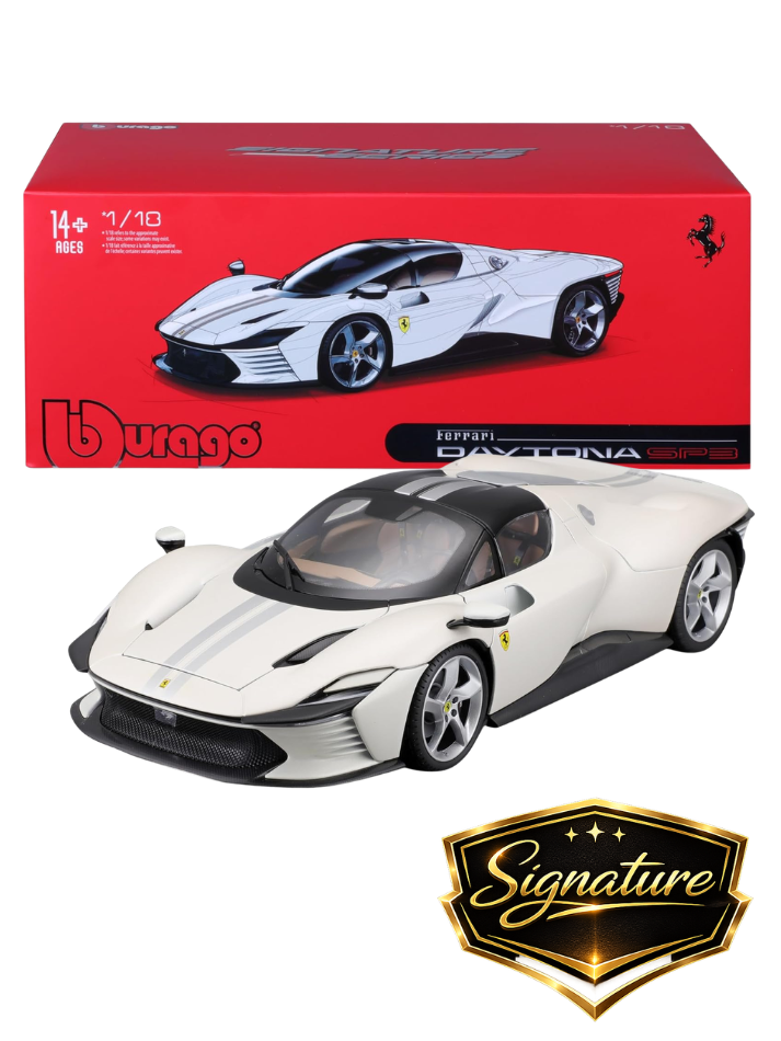 Modellino auto in scala 1:18 FERRARI DAYTONA SP3 white Signature-1