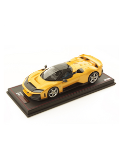 Modellino auto in scala 1:18 FERRARI F80 GIALLO TRIPLO STRATO-1