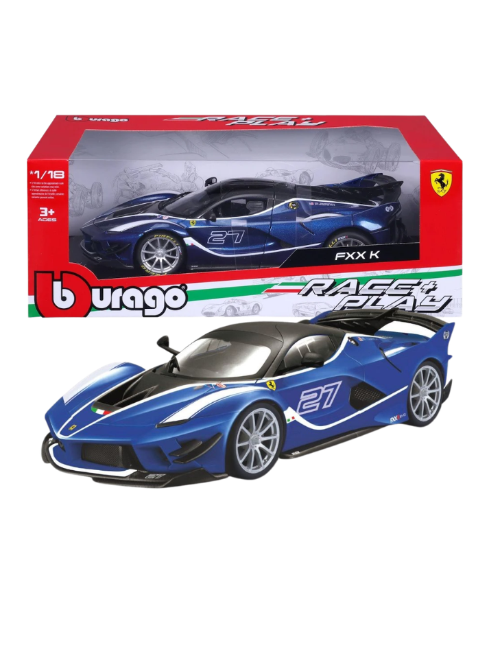Modellino auto in scala 118 FERRARI FXX K EVO #27 blue-1