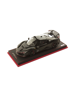 Modellino auto in scala 1:18 FERRARI SF90 XX STRADALE MATT BLACK WITH SHINY BLACK ROOF LTD-1